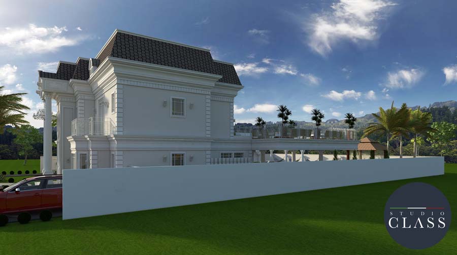 projeto sobrado neoclassico estilo frances alto padrao condominio terras do golfe campo grande ms